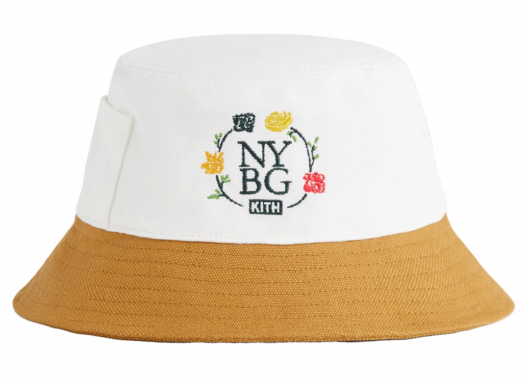 Pre-owned Kith X New York Botanical Garden Two Tone Canvas Dawson Bucket Hat Sandrift