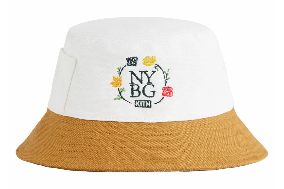 Pre-owned Kith X New York Botanical Garden Two Tone Canvas Dawson Bucket Hat Sandrift