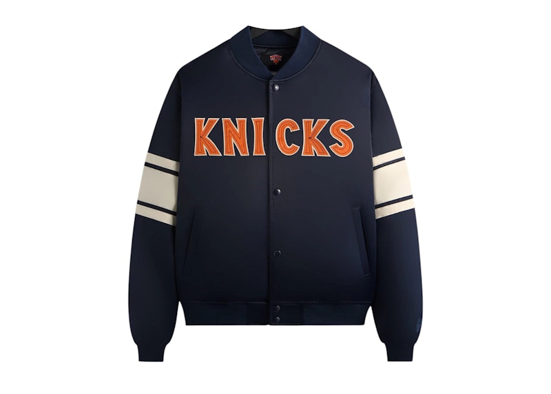 KITH Pre-owned Men's X New York Knicks Classic Satin Bomber Jacket In Nocturnal In Black