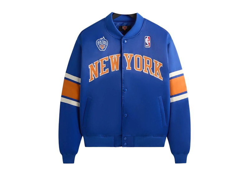 KITH Pre-owned Men's X New York Knicks Patrick Ewing Classic Satin Bomber Jacket In Current