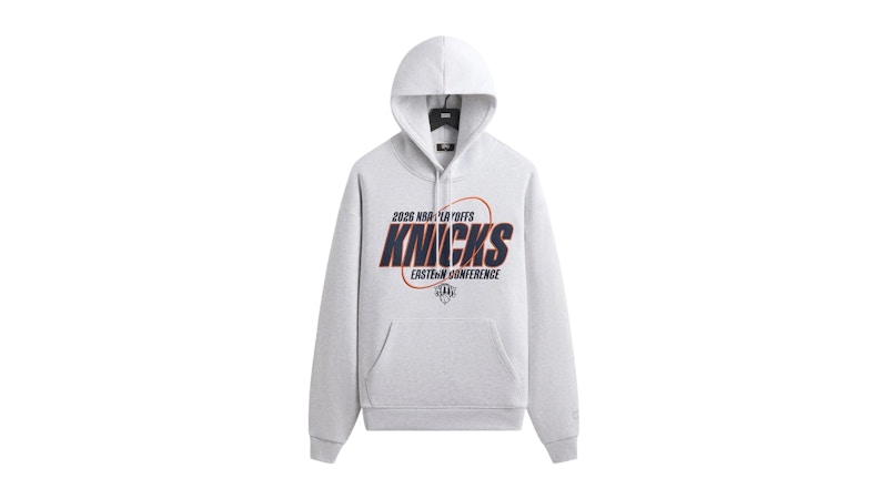 Kith x New York Knicks Playoffs Nelson Hoodie Light Heather Grey