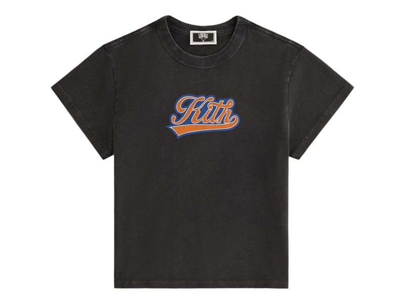 Kith x New York Knicks Women's Script Vintage Mulberry Tee Black