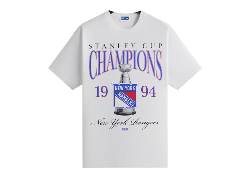 Pre-owned Kith Men's X New York Rangers Champion Vintage Tee Shirt In White