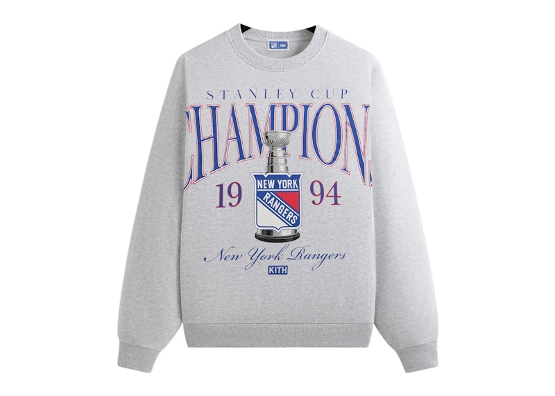 Kith x New York Rangers Champions Nelson Crewneck Light Heather