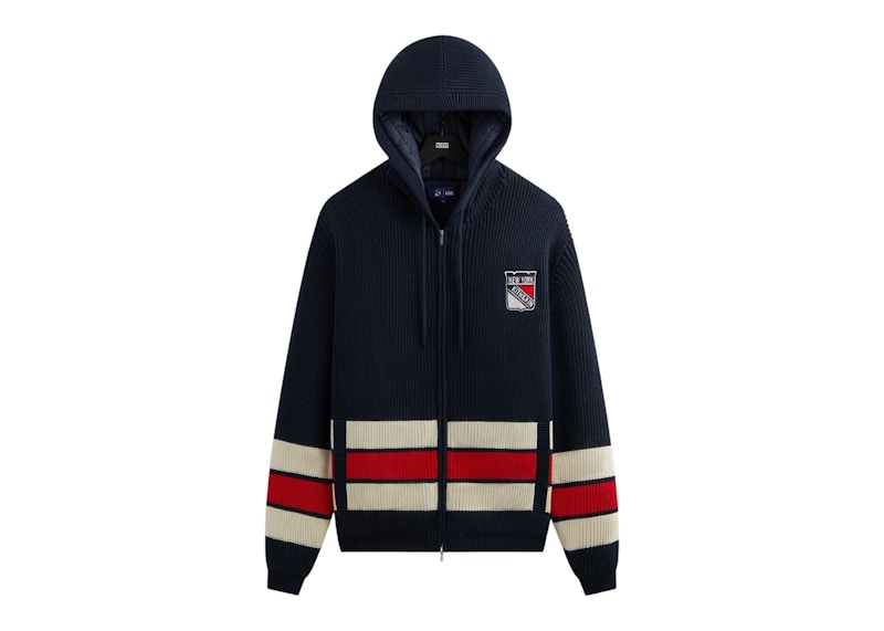 Pre-owned Kith Men's  X New York Rangers Sierra Knit Bomber In Nocturnal