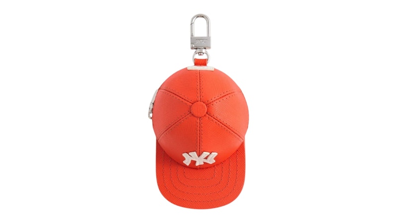 Kith x New York Yankees Baseball Cap Leather Pouch Poppy