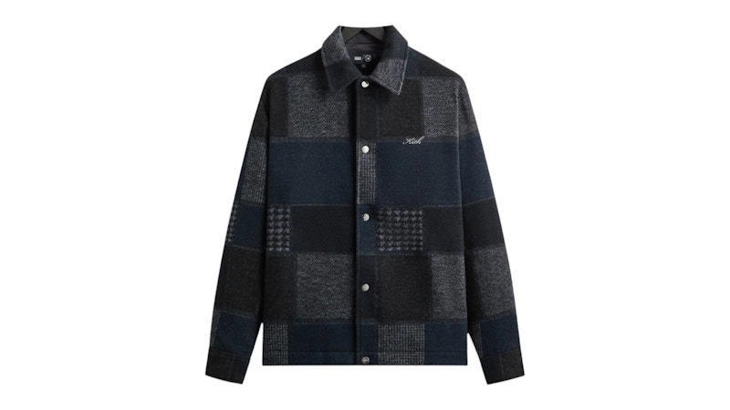 Pre-owned Kith Men's  X New York Yankees Patchwork Wool Coaches Jacket In Nocturnal In Black