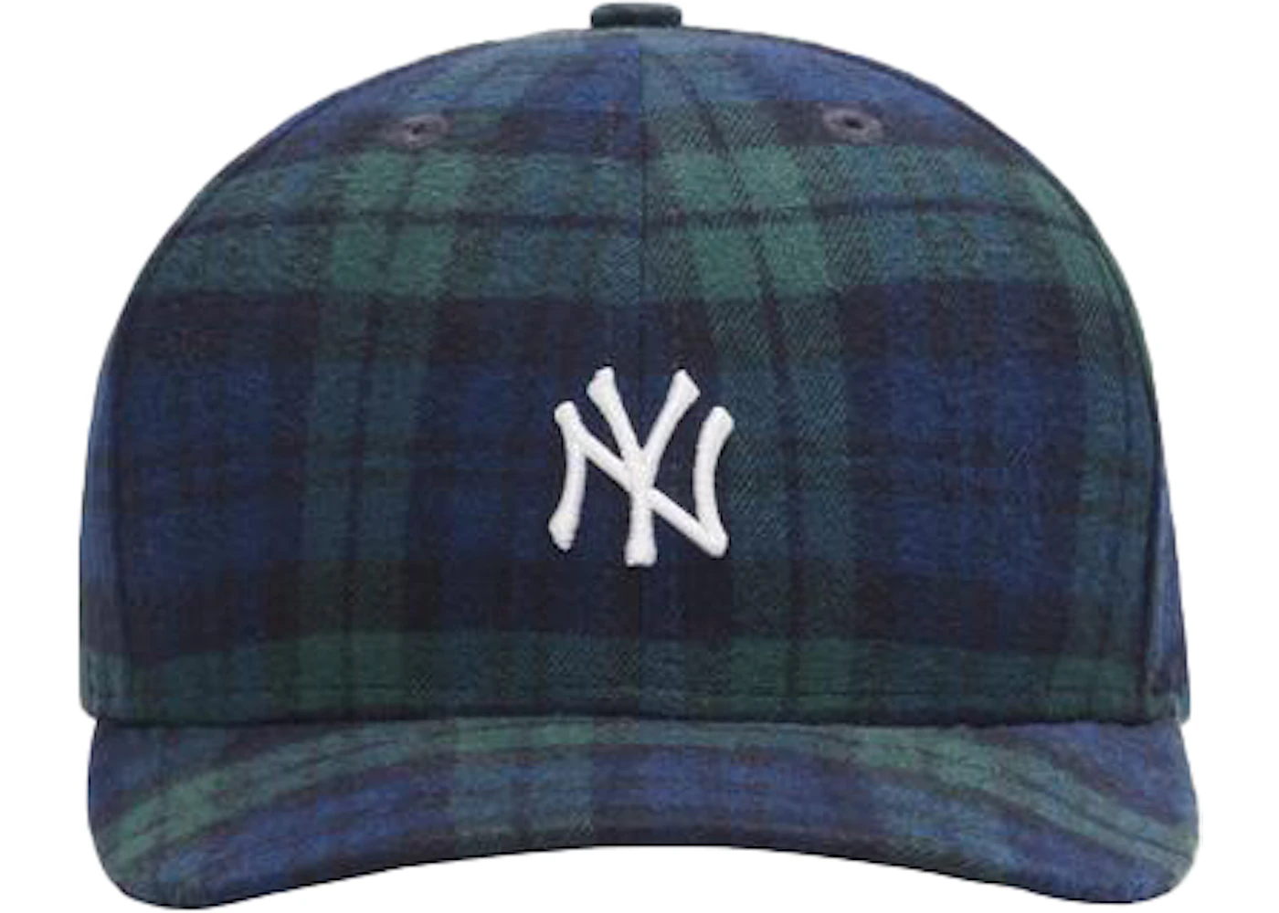 Kith x New York Yankees Plaid New Era Cap Blackwatch