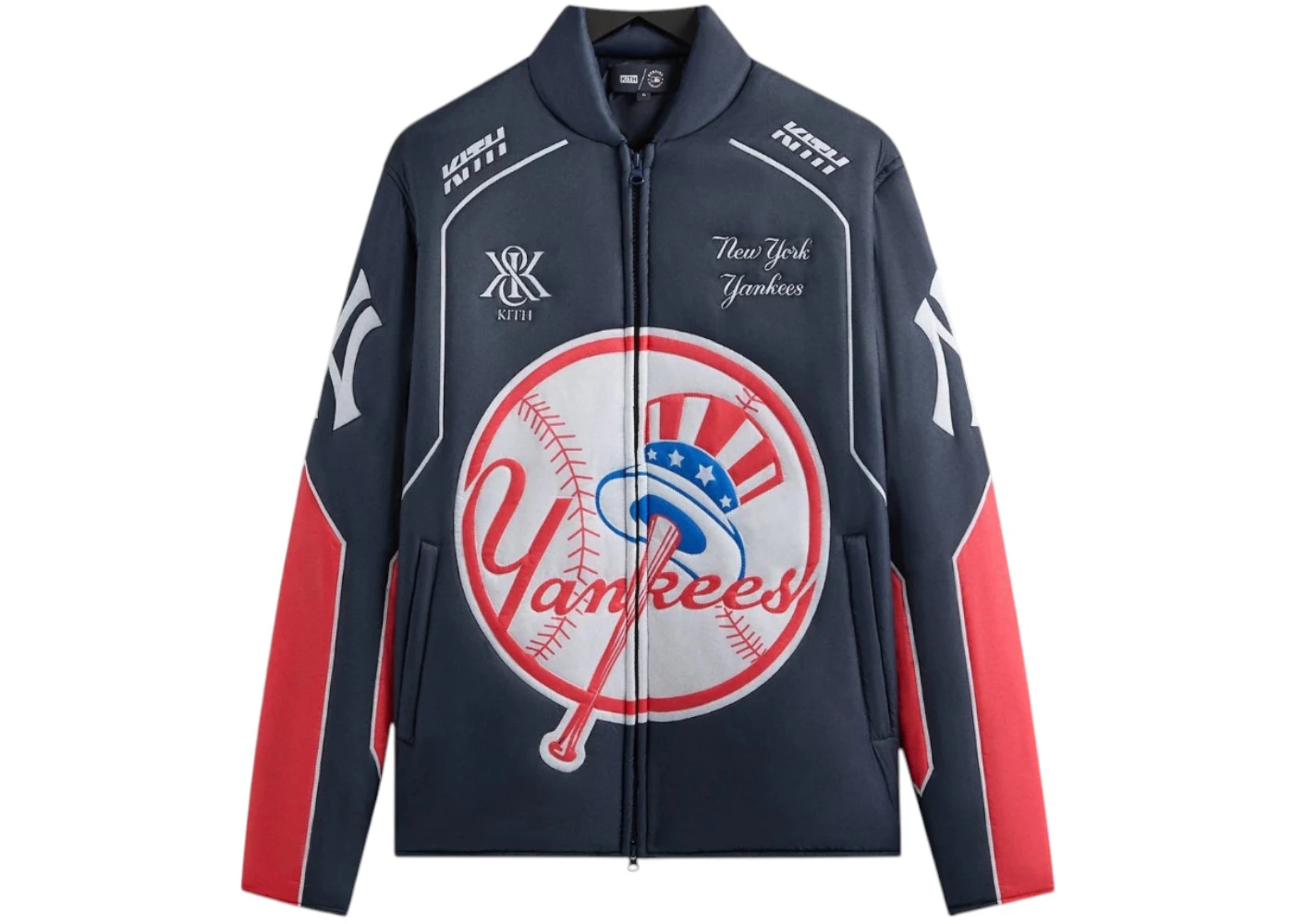 Kith x New York Yankees Zip Brixton Puffed Shirt Jacket Nocturnal Men's ...
