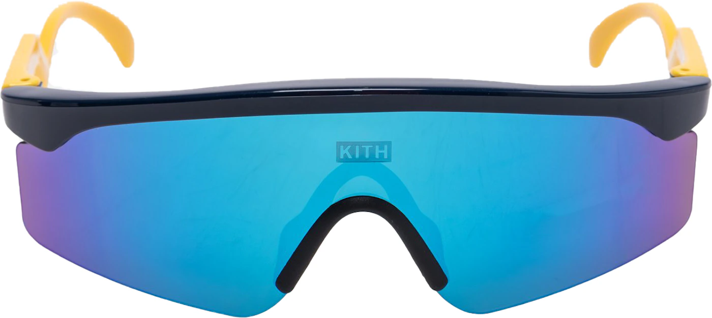 Kith x Oakley Razor Blade Sunglasses Navy/Yellow Men's - FW18 - US