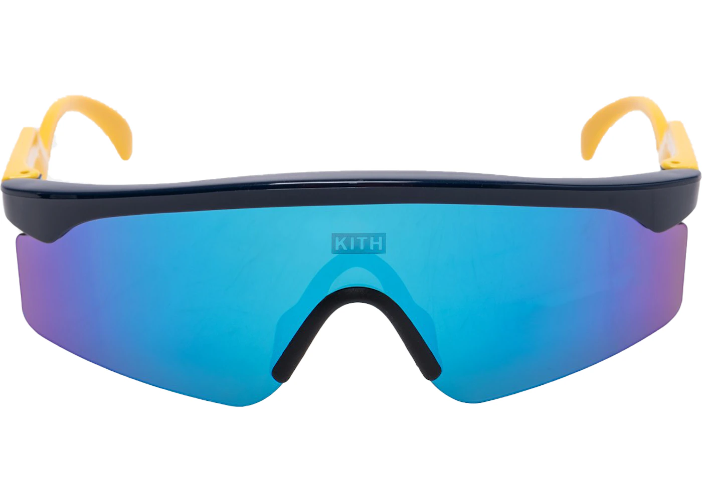 Kith x Oakley Razor Blade Sunglasses Navy/Yellow Men's - FW18 - US