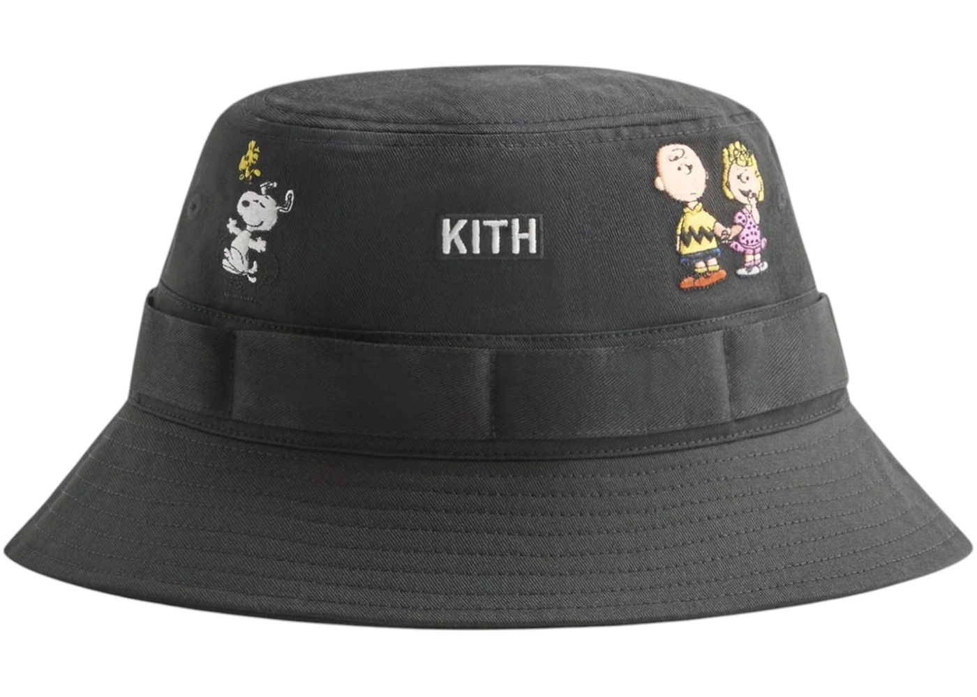 Kith x Peanuts 75 Clemens Bucket Hat Black Men's SS25 US