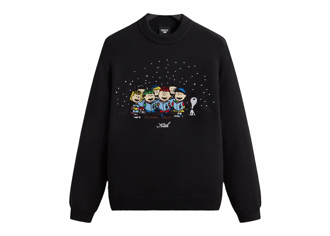 Pre-owned Kith X Peanuts Christmas Carol Sweater Black