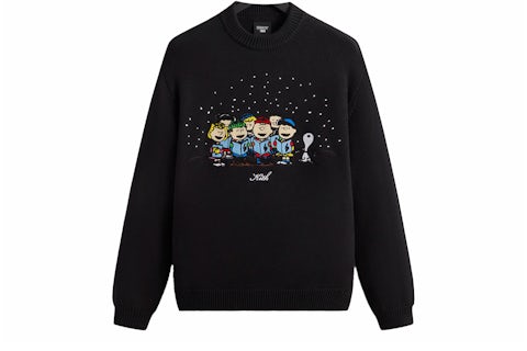 Kith x Peanuts Christmas Carol Sweater Black Men's FW23 US