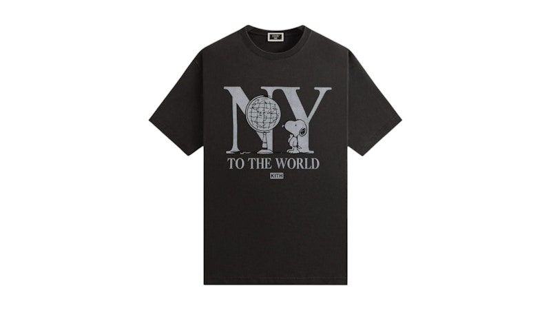 Kith x Peanuts New York To The World Vintage Tee Black Men's