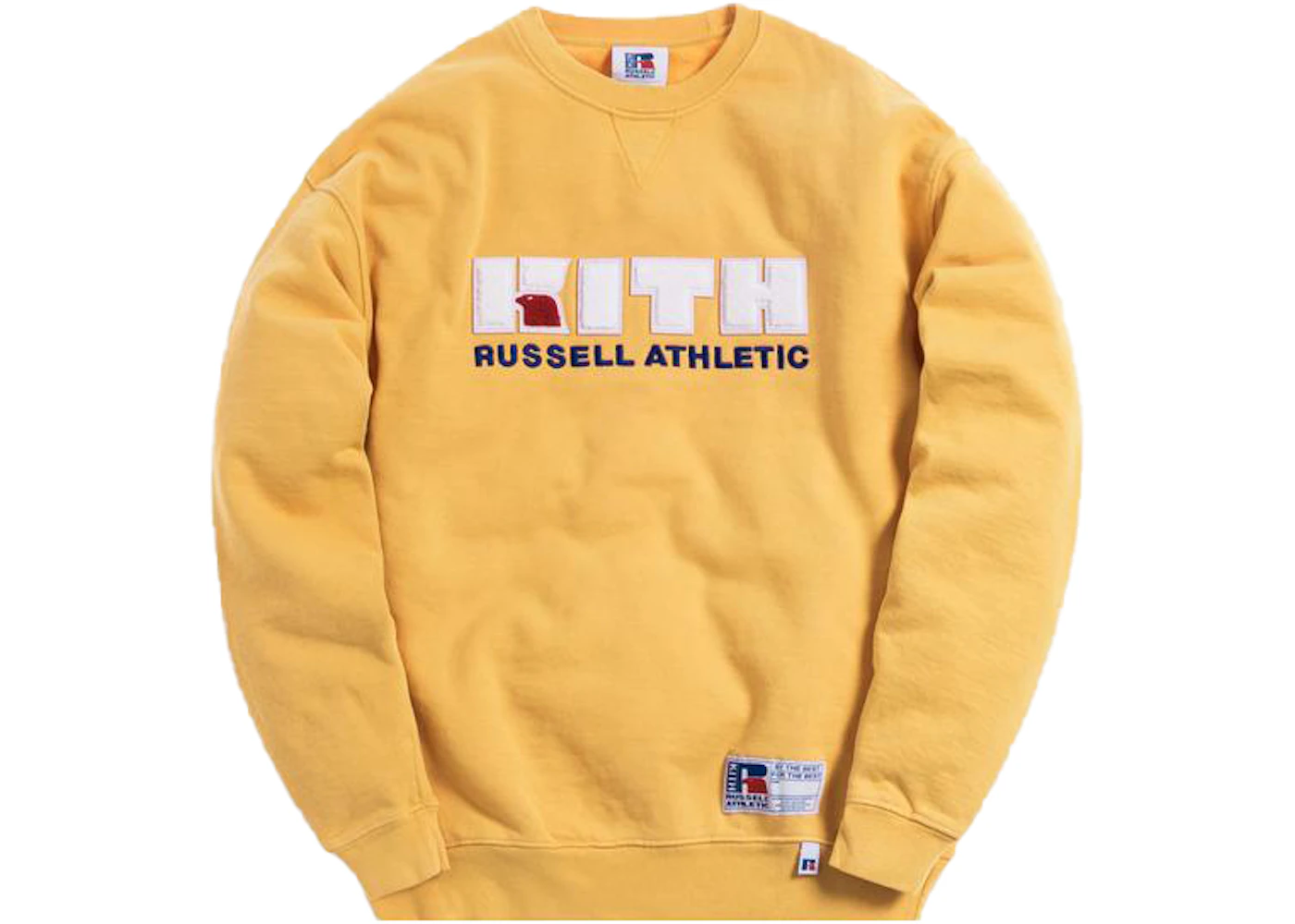 Kith x Russell Athletic Varsity Logo Crewneck Golden Apricot Men's ...