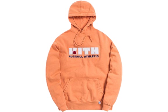 Kith x Russell Athletic Varsity Logo Hoodie Muskmelon