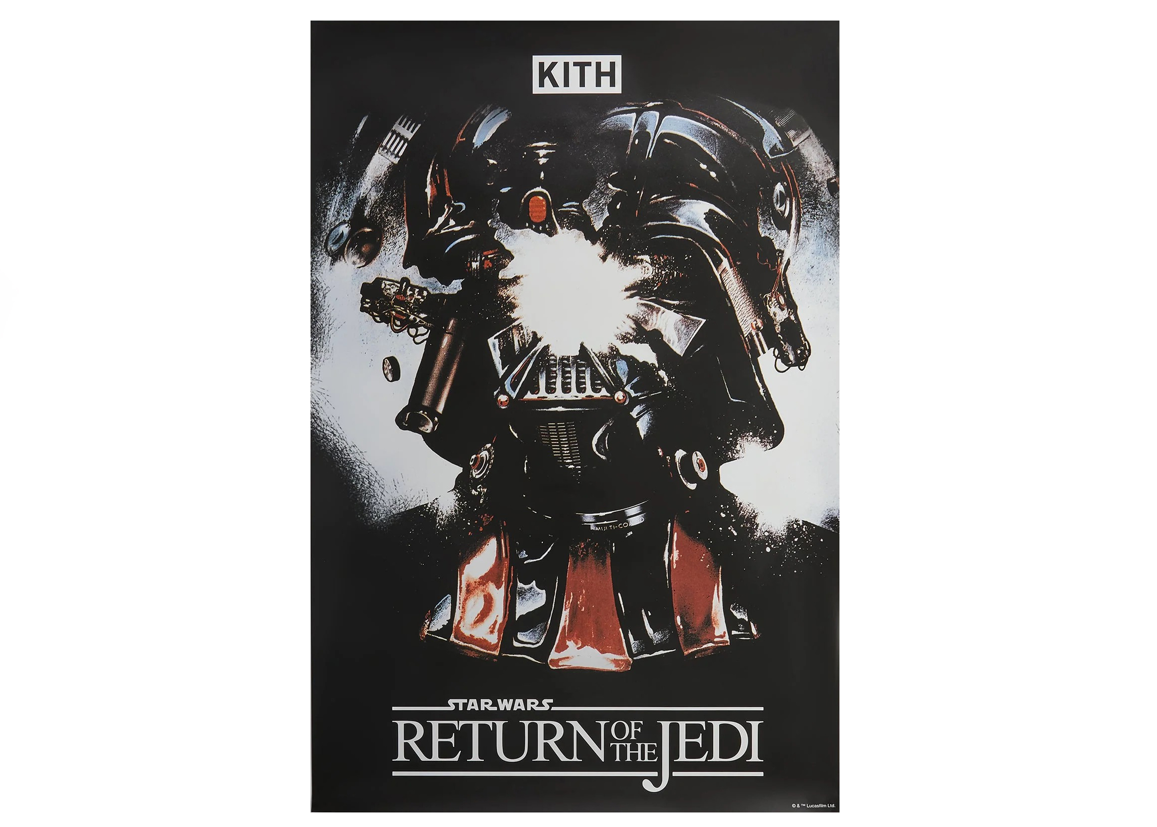 Kith x STAR WARS Exploding Darth Vader Poster Multicolor