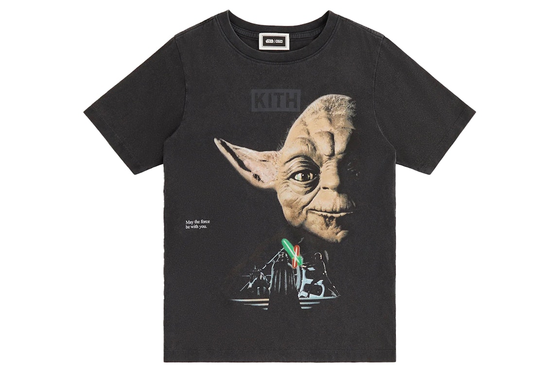 Pre-owned Kith X Star Wars Kids Yoda Vintage Tee Black