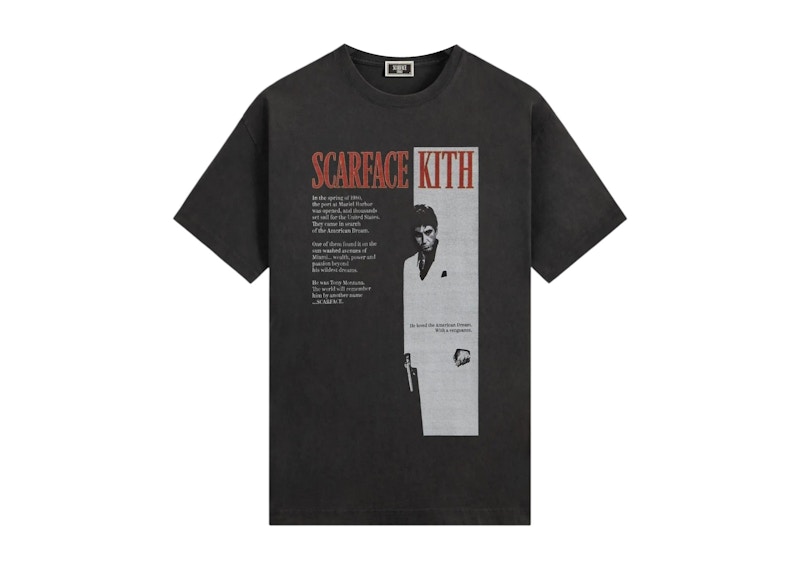 Pre-owned Kith Men's  X Scarface Film Poster Vintage Tee Shirt In Black