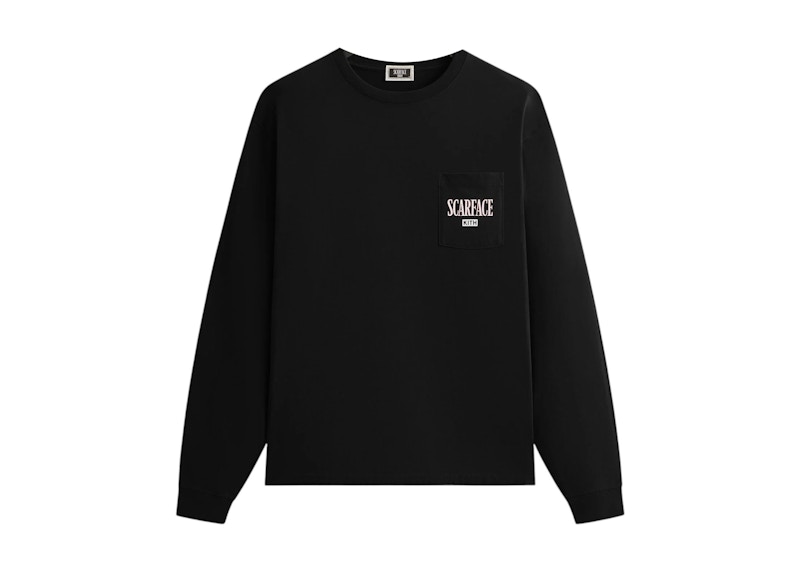 Kith x Scarface Statue Long Sleeve Pocket Tee Black Men's