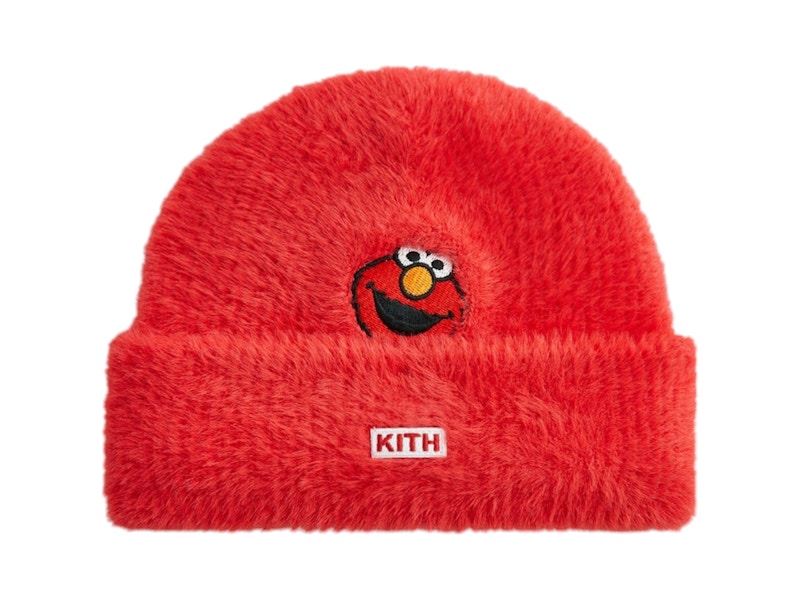 Pre-owned Kith X Sesame Street Baby Elmo Mia Beanie In Rhubarb In Pink