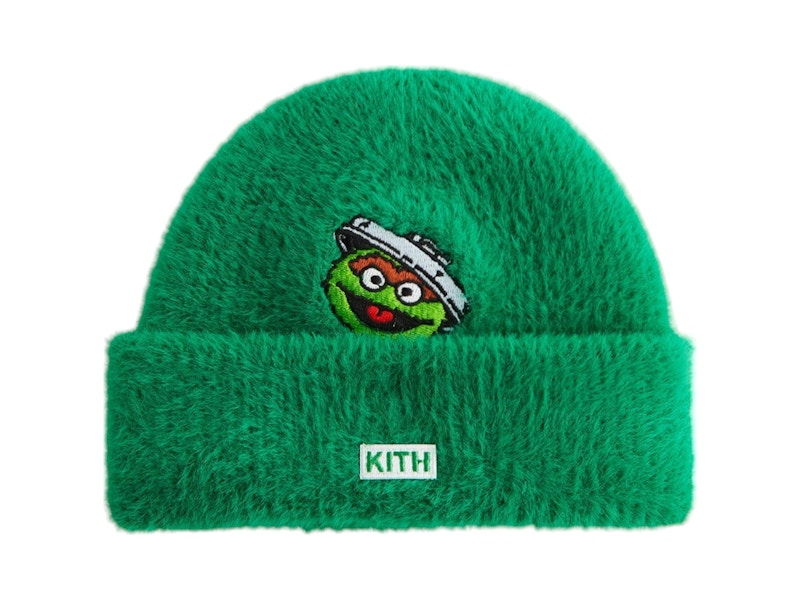 Pre-owned Kith X Sesame Street Baby Grouch Mia Beanie In Reptile