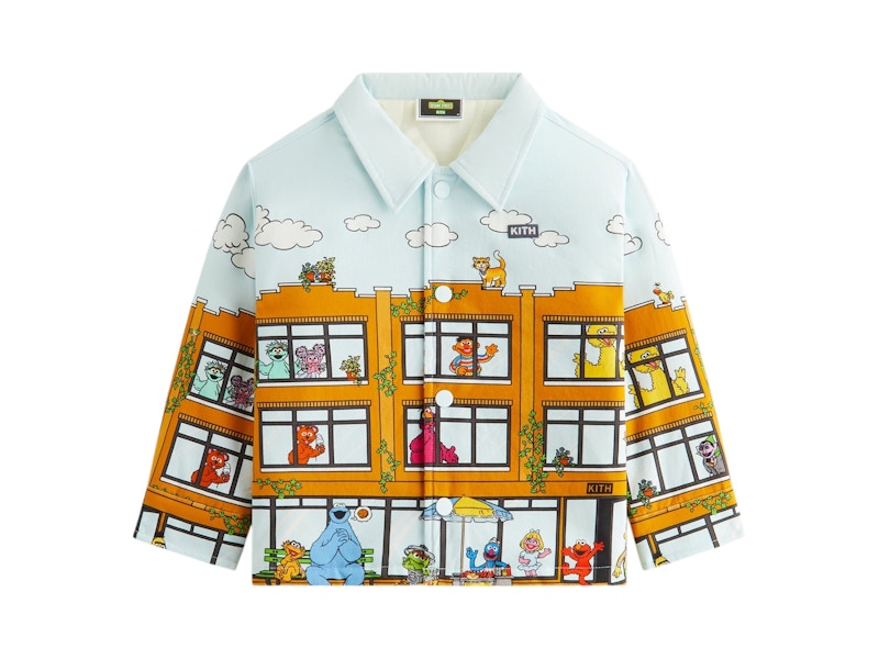 Kith x Sesame Street Kids Lafayette St Shacket Powder