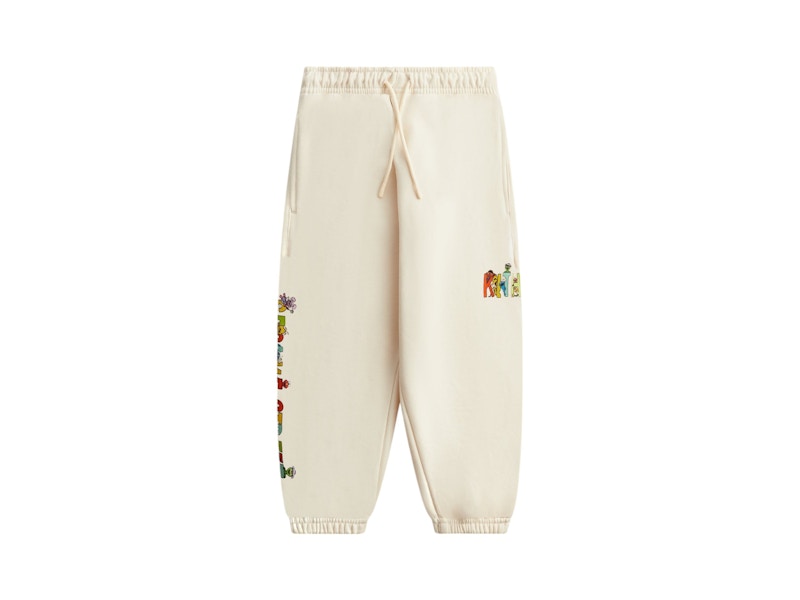 Pre-owned Kith X Sesame Street Kids Nelson Sweatpant In Sandrift