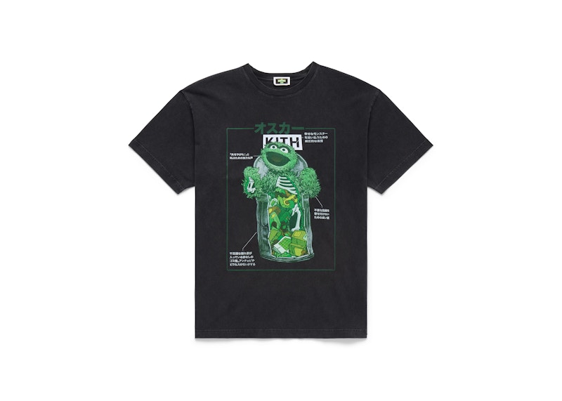 Kith x Sesame Street Oscar The Grouch Vintage Tee Black Men's