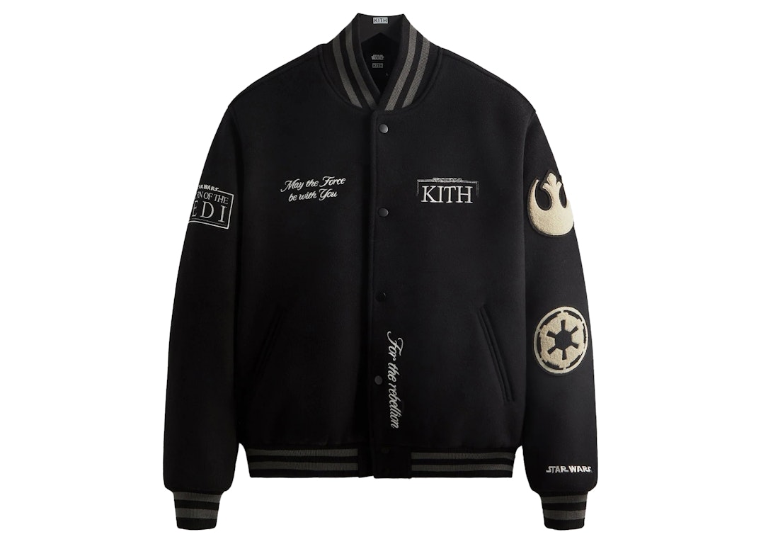 Pre-owned Kith X Star Wars Anniversary Varsity Jacket Black Ph