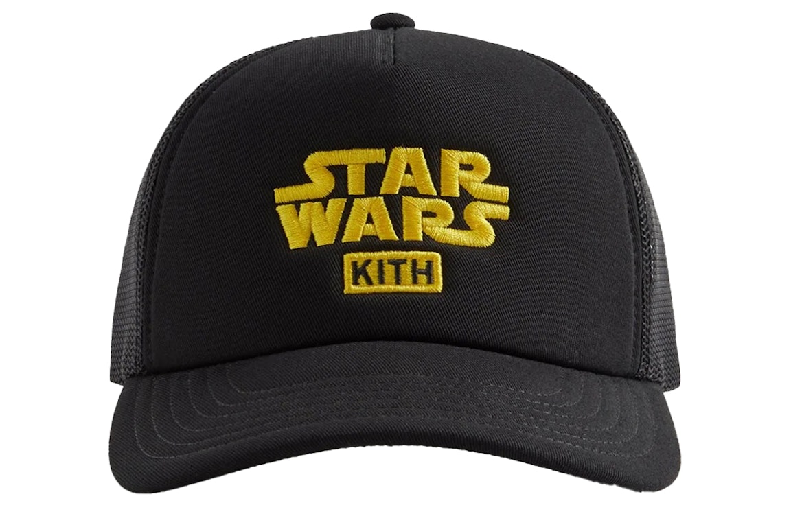 Pre-owned Kith X Star Wars Cotton Twill Foam Trucker Hat Black Ph
