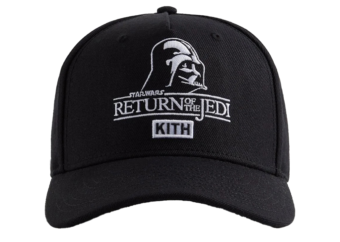 Kith x STAR WARS Darth Vader Pinch Crown Snapback Hat Black PH