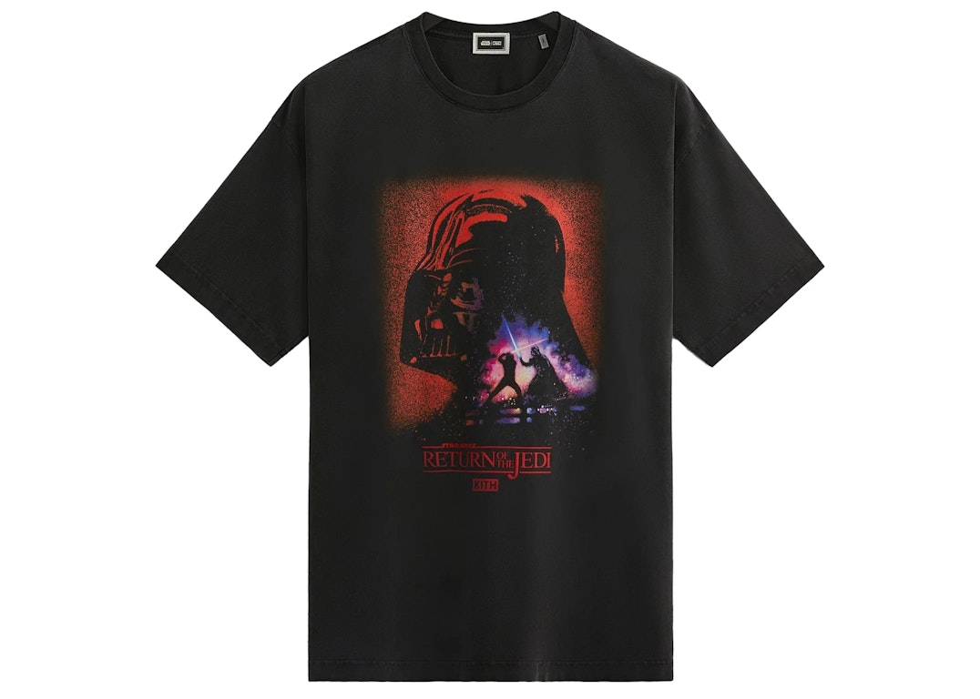 Pre-owned Kith X Star Wars Darth Vader Poster Vintage Tee Black Ph
