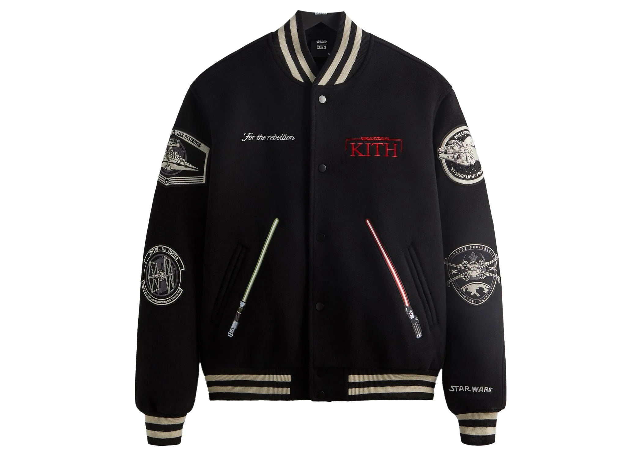 Kith x STAR WARS Jedi Varsity Jacket Black PH メンズ - SS23 - JP