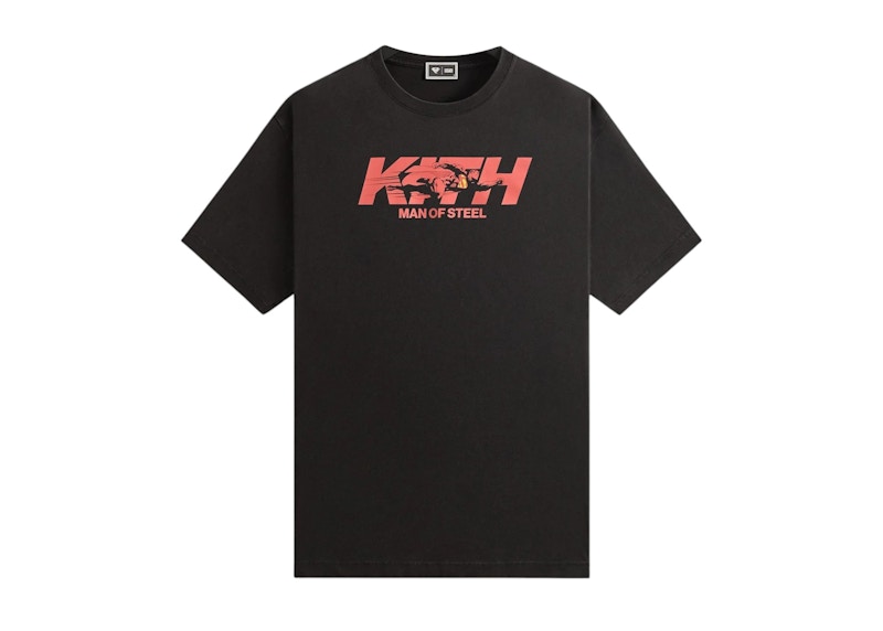 ★25SS★Superman X Kith Man of Steel Vintage Tee Kith x Superman Man Of Steel Vintage Tee Black Men's - SS25 - US