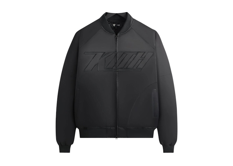 Pre-owned Kith Men's  X Superman Satin Bomber Jacket In Black