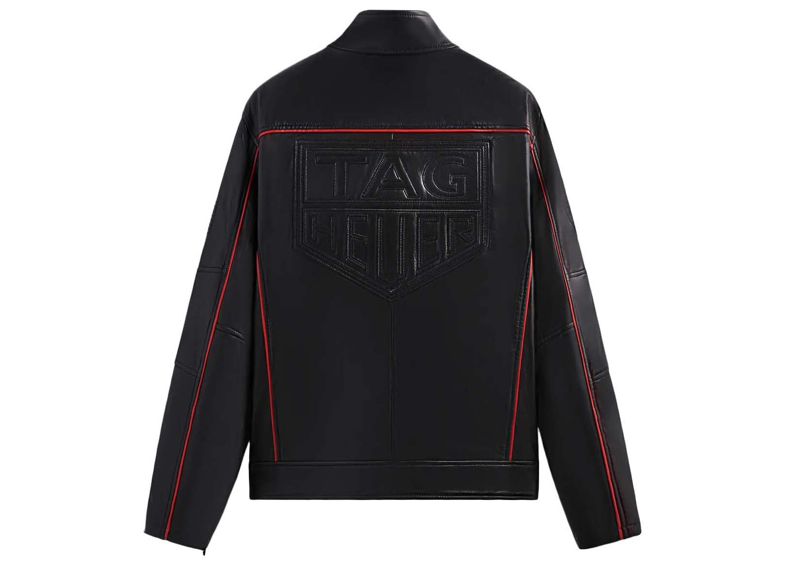 Kith x TAG Heuer Formula 1 Leather Racing Jacket Black メンズ 