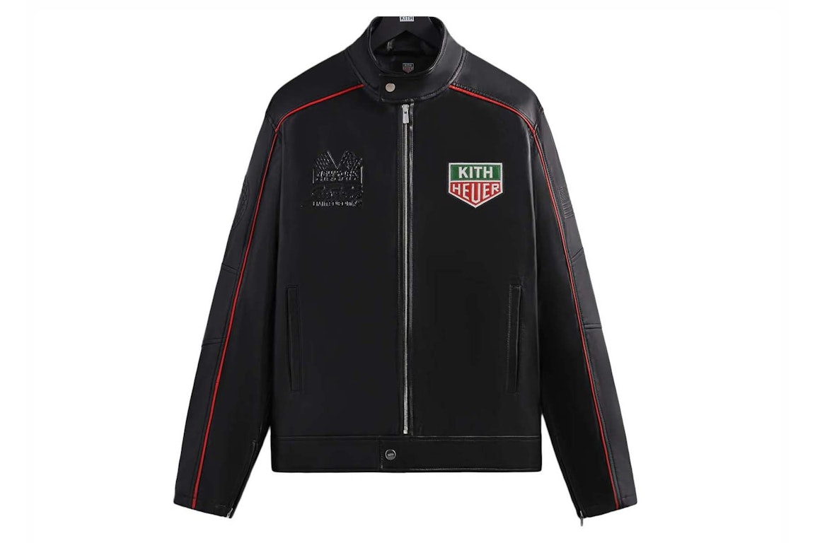 Pre-owned Kith X Tag Heuer Formula 1 Leather Racing Jacket Black