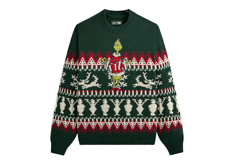 ☆ KITH x THE GRINCH Feast crewneck コラボスウェット ☆ Kith x The Grinch Fair Isle Lewis Crewneck Sweater Stadium