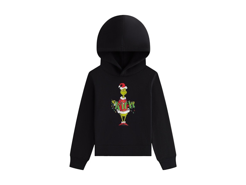Pre-owned Kith X The Grinch Kids Ornament Williams Hoodie In Black