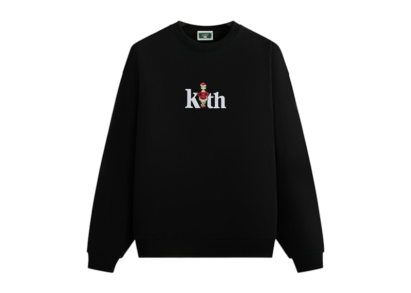 Kith x The Grinch Serif Nelson Crewneck Black Beauty Men's