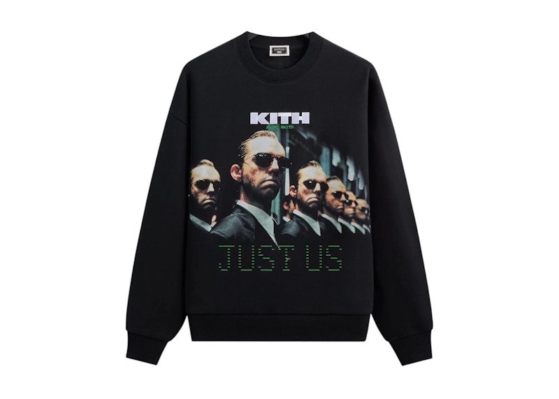 Kith x The Matrix Just Us Vintage Nelson Crewneck Black Men's