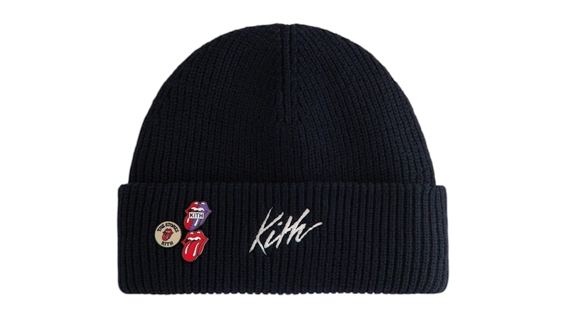 Kith The Rolling Stones Mia Beanie ビーニー Kith x The Rolling Stones Mia Beanie Black メンズ - FW25 - JP
