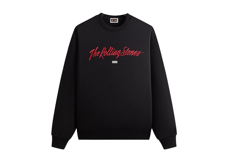 Kith x The Rolling Stones Monogram Tongue Nelson Crew Black メンズ Kith x The Rolling Stones Monogram Tongue Nelson Crew Black メンズ