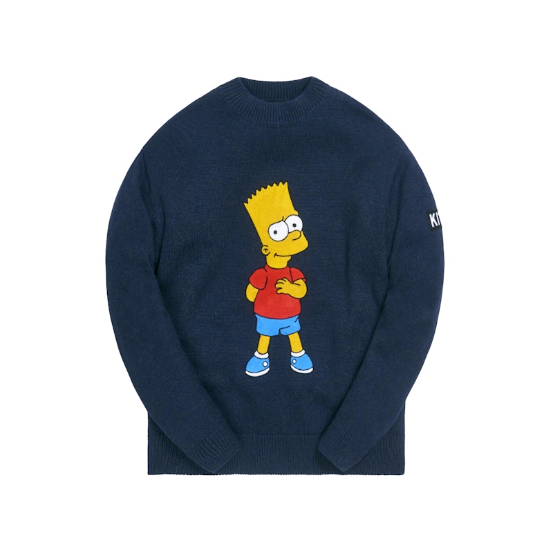 Kith x The Simpsons Bart Intarsia Sweater Navy/Multi Men's - SS21 - US