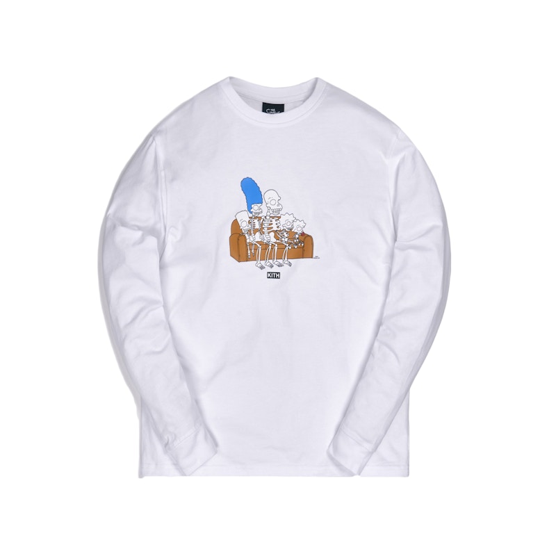 Kith x The Simpsons Couch L/S Tee White