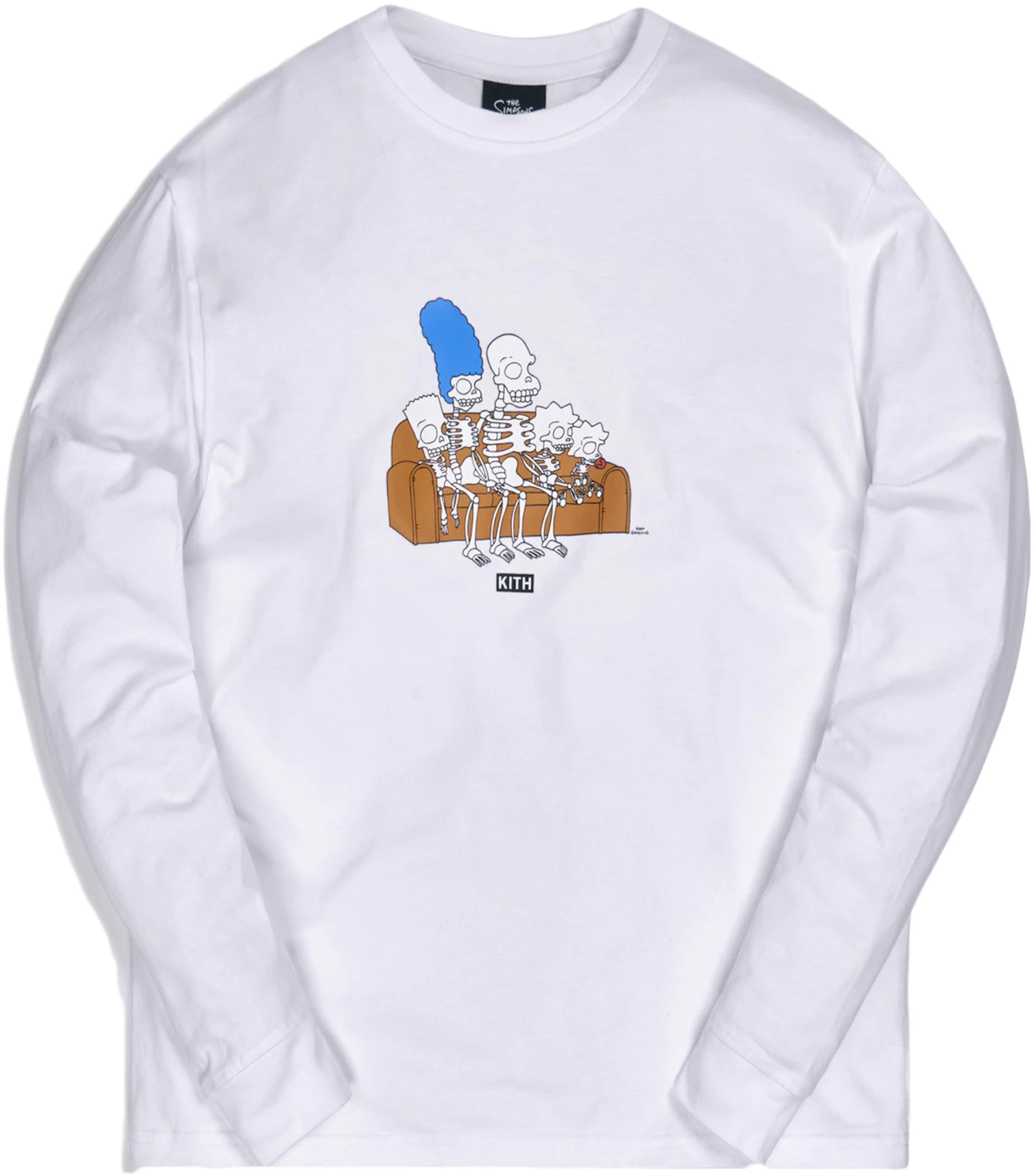 Kith x The Simpsons Couch L/S Tee White - SS21 - GB