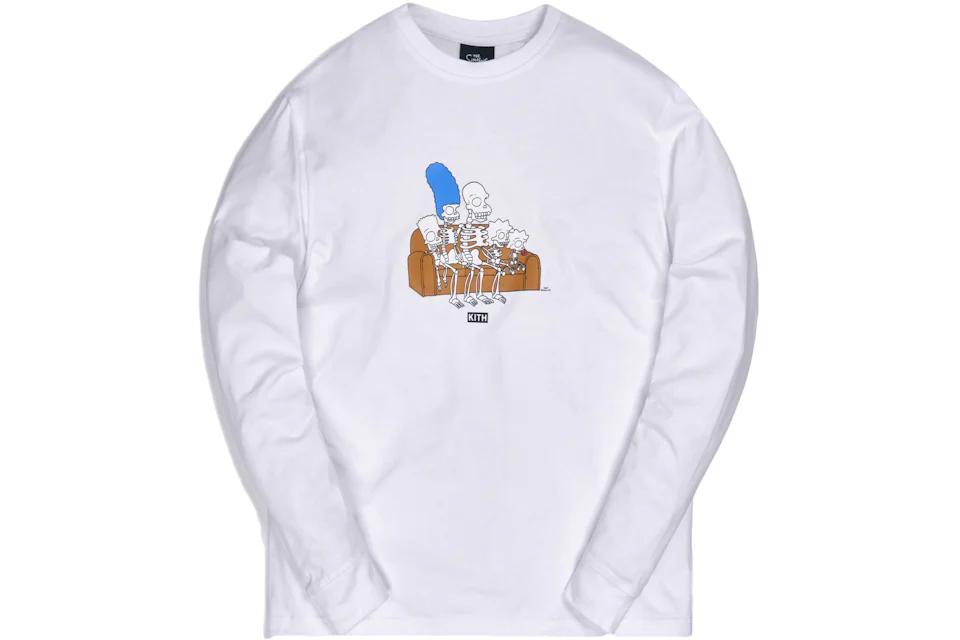 Kith x The Simpsons Couch L/S Tee White