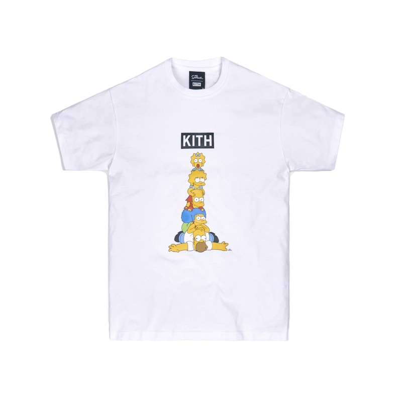 Kith x The Simpsons Family Stack Tee White Men's - SS21 - US